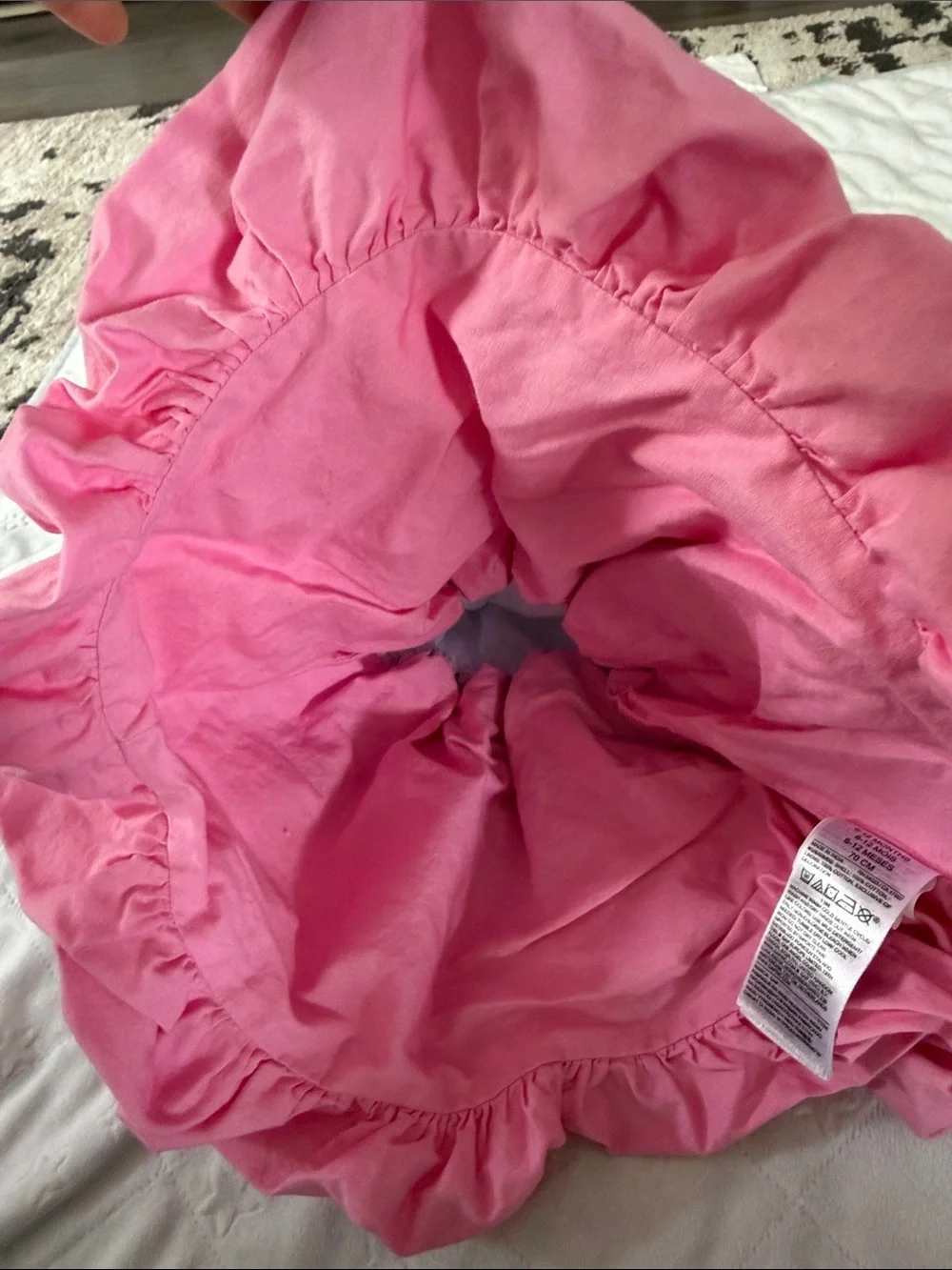 GAP Pink and Light Gray Bubble Dress